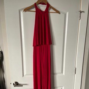 NWOT Red Halter Jumpsuit